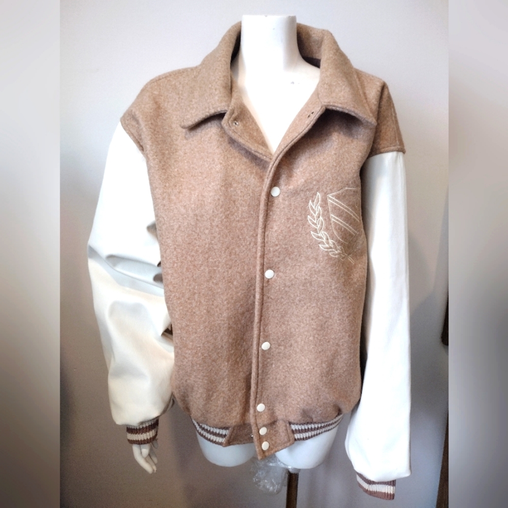 Men's New Standard Cloth Marled Melton Varsity SZ XL